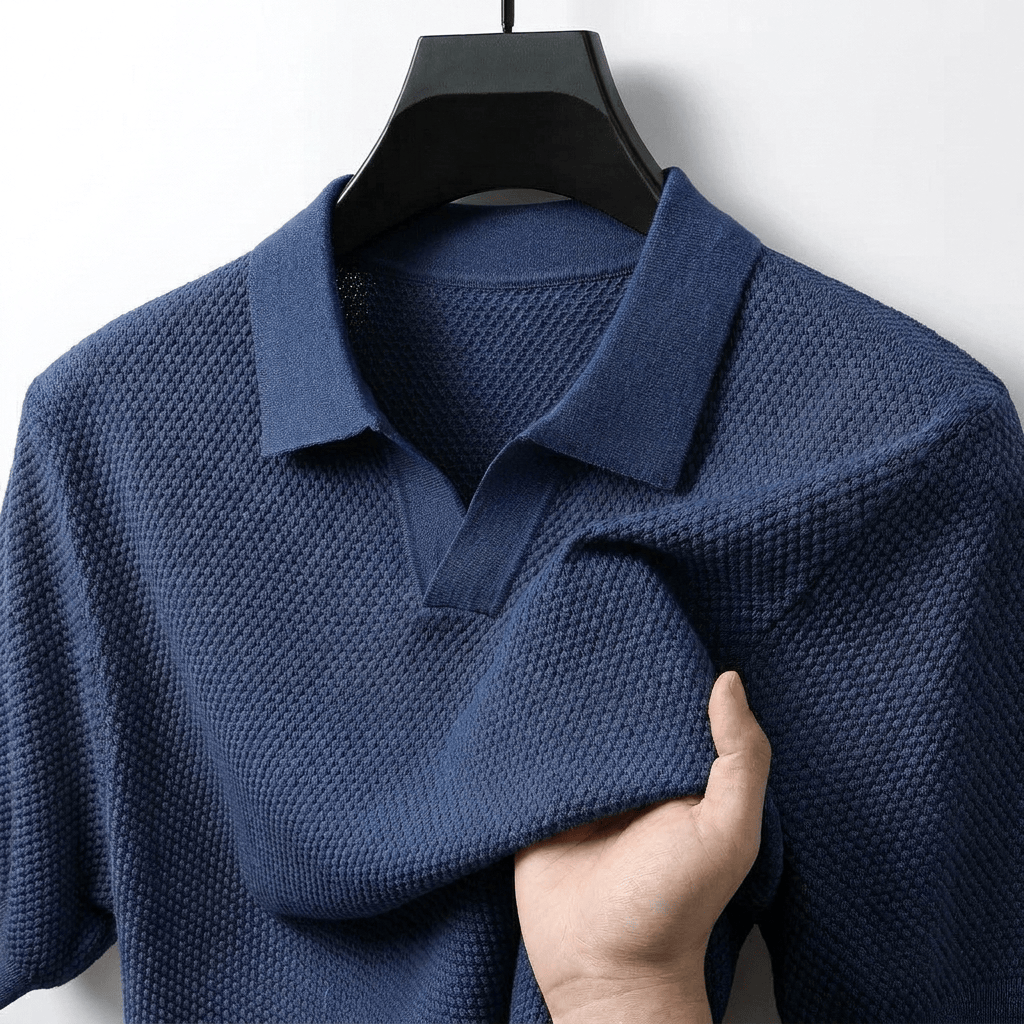 Marcel™ | Polo Homme Luxe à Texture Gaufrée