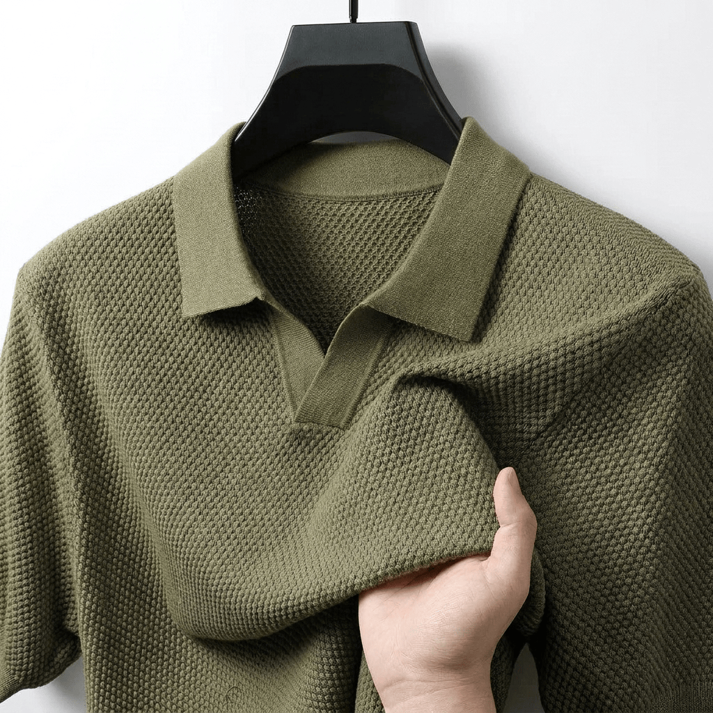 Marcel™ | Polo Homme Luxe à Texture Gaufrée